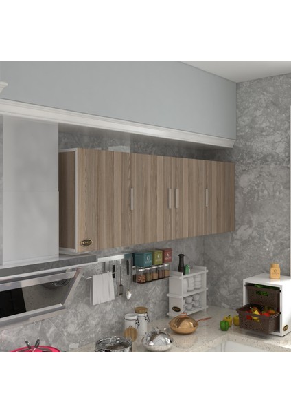Kenzlife hazır mutfak silvanus crd 060*180*22 mutfak banyo dolabı kapaklı raflı