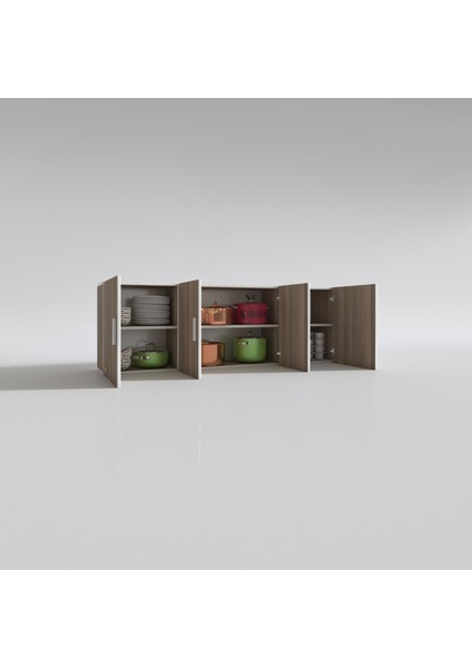 Kenzlife hazır mutfak silvanus crd 060*180*22 mutfak banyo dolabı kapaklı raflı
