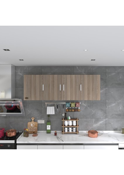 Kenzlife hazır mutfak silvanus crd 060*180*22 mutfak banyo dolabı kapaklı raflı