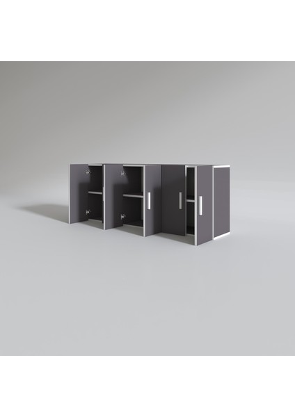 Kenzlife hazır mutfak zanobi gri 060*180*32 mutfak banyo dolabı kapaklı raflı