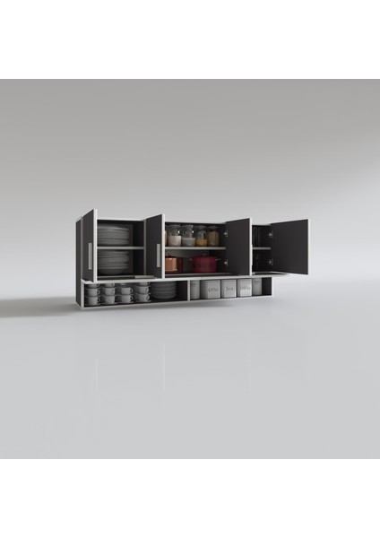 Kenzlife hazır mutfak general gri 060*150*22 mutfak banyo dolabı kapaklı raflı fırsatları