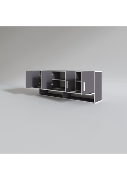 Kenzlife hazır mutfak general gri 060*150*32 mutfak banyo dolabı kapaklı raflı
