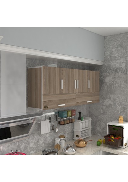 Kenzlife hazır mutfak general crd 060*150*32 mutfak banyo dolabı kapaklı raflı