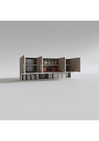 Kenzlife hazır mutfak general crd 060*150*32 mutfak banyo dolabı kapaklı raflı