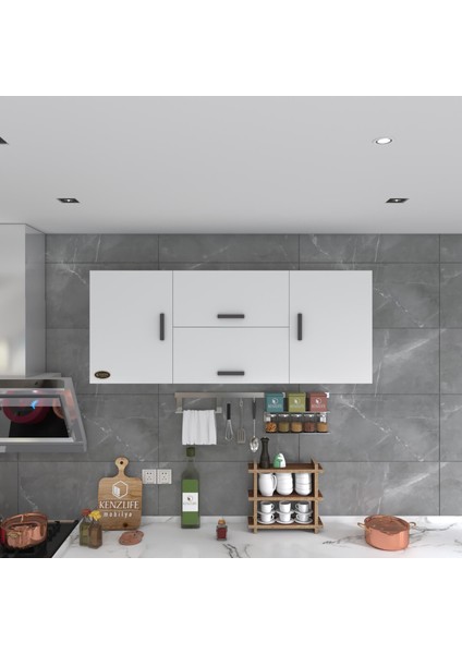 Kenzlife hazır mutfak lucida byz 060*150*22 mutfak banyo dolabı kapaklı raflı