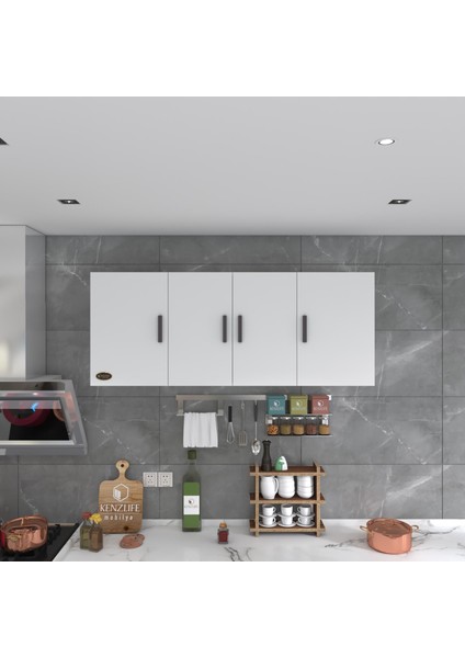 Kenzlife hazır mutfak marina byz 060*150*22 mutfak banyo dolabı kapaklı raflı