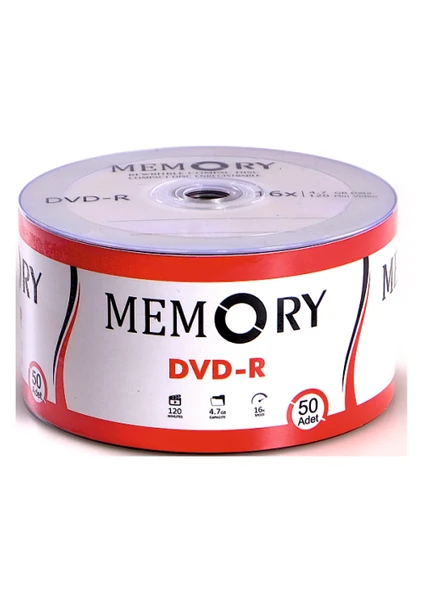 Boş Dvd-r 4.7 Gb 16X 120Dk 50 Adet