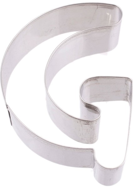 Kek Kurabiye ve Pasta Kalıbı Metal G Harfi Büyük Boy Alfabe 8.5 cm