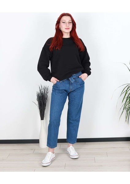 Kuşak Kemerli Kot Pantolon