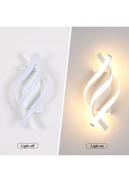 Kapalı Duvar Işığı, Modern LED Duvar Lambası 18W Kavisli Tasarım IP20, Yatak Odası, Oturma Odası Için (Yurt Dışından)