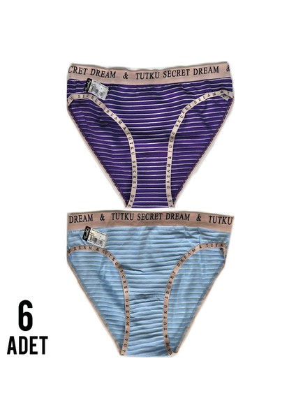 Kadın Diana Bikini Külot 6'lı Çok Renkli Paket