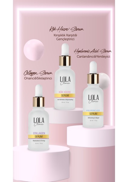 clinic 3 'lü Cilt Serum Seti & Collagen+Hyaluronic Acid+Kök Hücre fiyatları