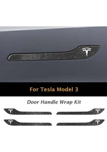 Tesla Model 3 - Model Y Için Özel Kesim Tesla Logolu Kapı Kolu Sticker Seti (4'lü Set) modelleri