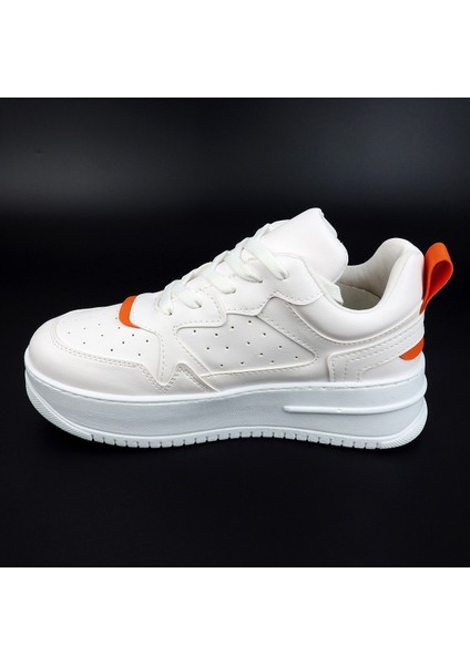 Baia Beyaz Turuncu Kadın Sneaker Ayakkabı fırsatları