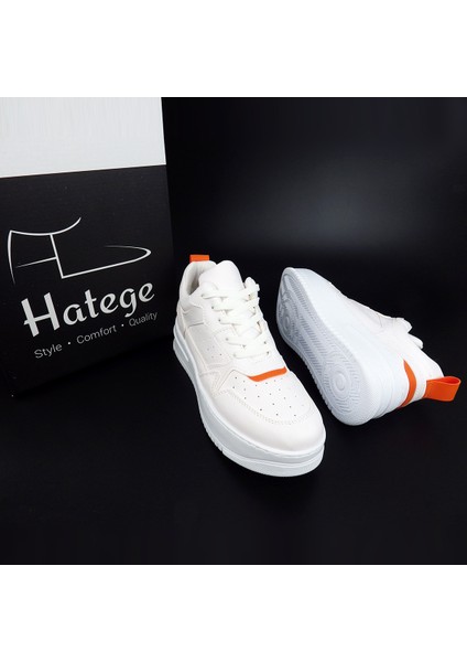 Baia Beyaz Turuncu Kadın Sneaker Ayakkabı indirimleri