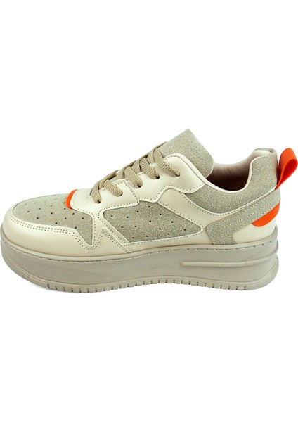 Baia Bej Turuncu Kadın Sneaker Ayakkabı modelleri