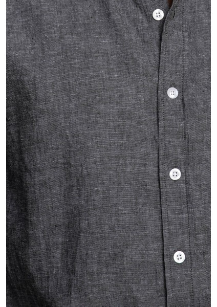 Slim Fit Uzun Kol Keten Premium Seri Düğmeli Yaka Spor Gömlek indirimleri