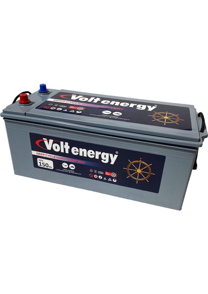 Energy 12 V 150 Amper Deep Cycle Marin Bakımsız Akü ÜRETİM YILI:(2025) fırsatları