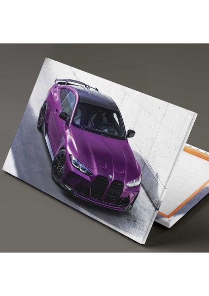 Mor Spor Araba Bmv Sport Car Kanvas Tablo