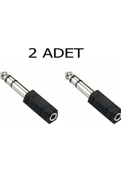 2 Adet 3.5 mm 6.3 mm Jack Çevirici Piyano Için Kulaklık Çevirici