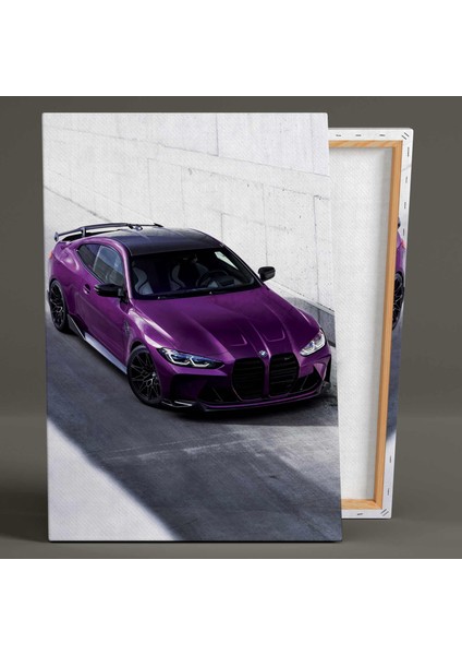 Mor Spor Araba Bmv Sport Car Kanvas Tablo fiyatları