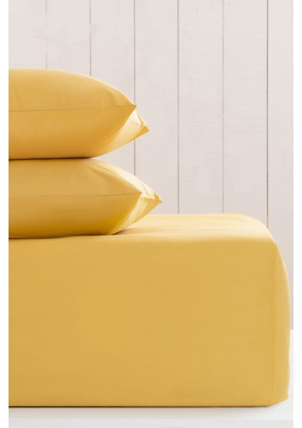 %100 Pamuklu Çift Kişilik 220X240 Düz Çarşaf + 2 Yastık Kılıfı