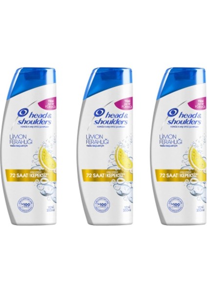 Head And Shoulders head & Shoulders 350 Ml. Şampuan 1-1 Limon Ferahlığı 72 Saat Kepeksiz 8006540607190 (3 Adet)