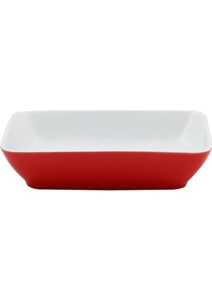 Kırmızı Dikdörtgen Salata Tabak
