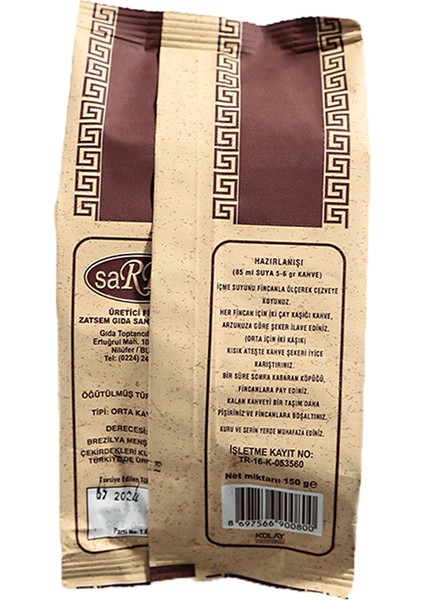 Türk Kahvesi 150Gr 6'lı