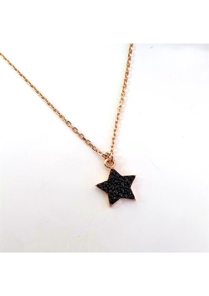 Taşlı Gümüş Yıldız Kolye
