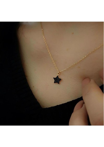 Taşlı Gümüş Yıldız Kolye fiyatları