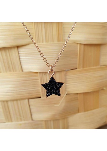 Taşlı Gümüş Yıldız Kolye modelleri