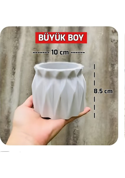 Büzgülü Saksı Kaktüs Saksısı Sukulent Saksısı Menekşe Saksısı Büyük Boy Siyah 8.5 x 10 cm Pastel Sarı