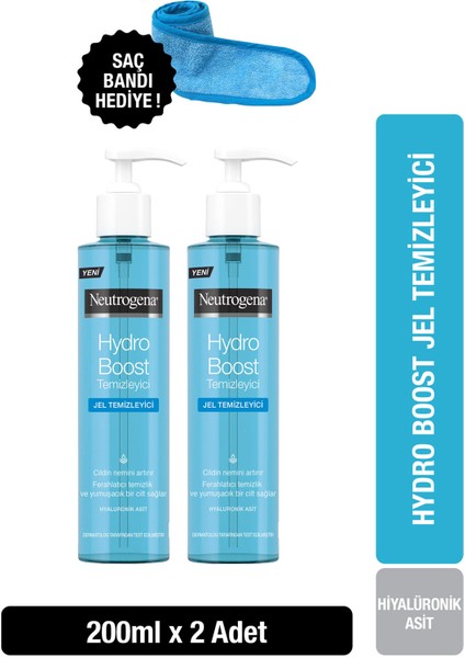 Hydro Boost Water Gel Temizleyici 200 ml x 2 + Saç Bandı