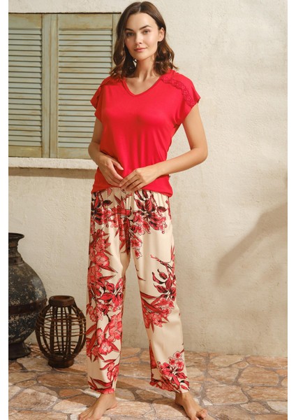 Kadın Kısa Kol Pijama Takım 9829
