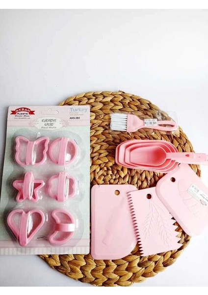 Pasta-Kurabiye Seti (4 Lü Set),hamur Kazıyıcı Seti, Kürek Seti, Yumurta Fırçası