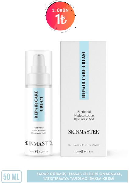 Hassas Ciltleri ve Yatıştırmaya Bakım Kremi ( Panthenol %5 + Madecassoside + Ha)