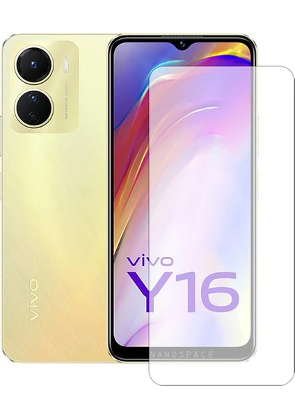 Vivo Y16 ile Uyumlu Ekran Koruyucu Şeffaf Temperli Kırılmaz Cam Ekran Koruyucu