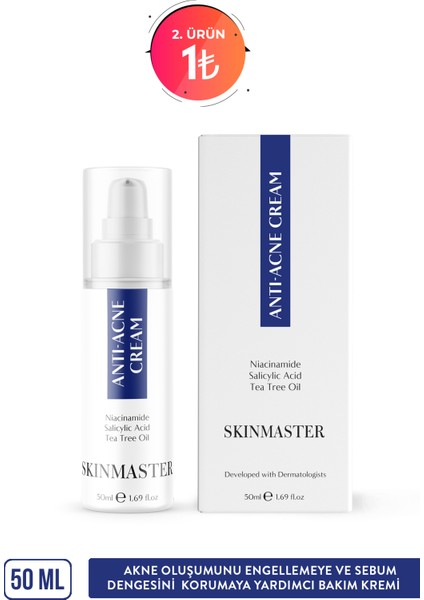 ve Siyah Nokta Sebum Bakım Kremi ( Bha %2 + Niacinamide %5 + Tea Tree Oil)