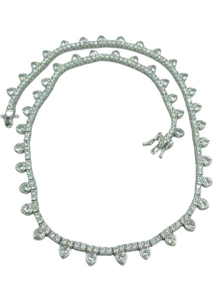 Gümüş Kadın Kalpli Su Yolu Kolye fiyatları