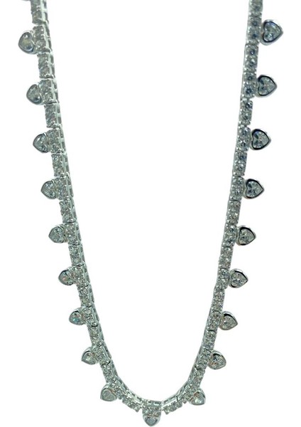 Gümüş Kadın Kalpli Su Yolu Kolye modelleri