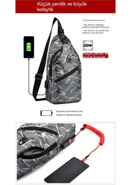 2023 Yeni Moda Erkek Tek Omuz Crossbody Çanta (Yurt Dışından)