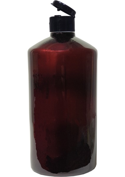 Boş Pet Şişe 1 Lt Amber Renk + Kapak Takım 3 Adet