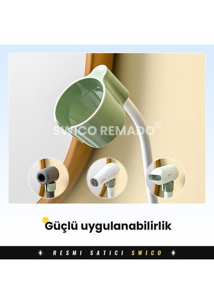 Eller Serbest Saç Kurutma Makinesi Tutacağı Matkapsız Banyo Askısı (Yurt Dışından) modelleri