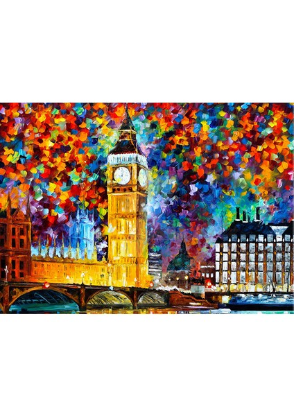 Renk Londra Big Bell Dıy Elmas Mozaik Tablo Mozaik Puzzle 30X40 Cm Dekorları Tablo (Yurt Dışından)