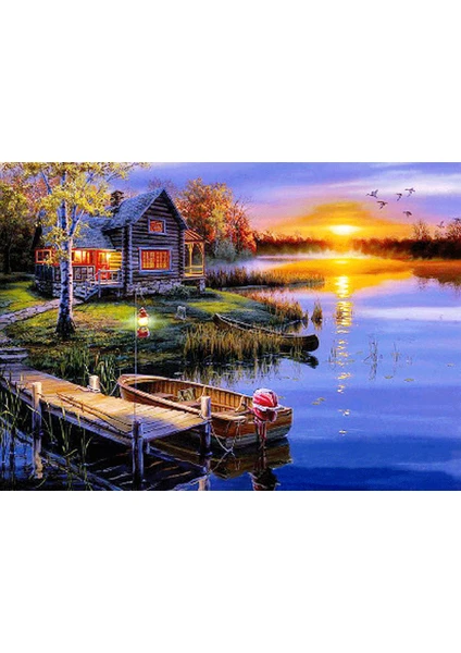 Romantik Sokak Dıy Elmas Mozaik Tablo Mozaik Puzzle 30X40 Cm Dekorları Tablo (Yurt Dışından)