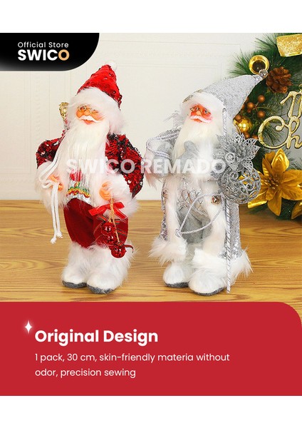 Yaratıcı Noel Dekorasyonu Noel Baba 30CM (Yurt Dışından)