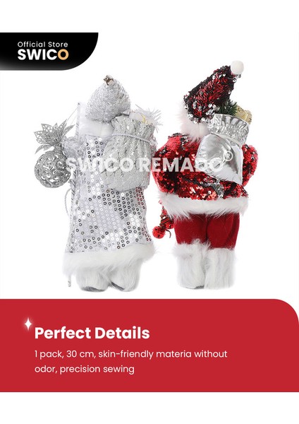 Yaratıcı Noel Dekorasyonu Noel Baba 30CM (Yurt Dışından)