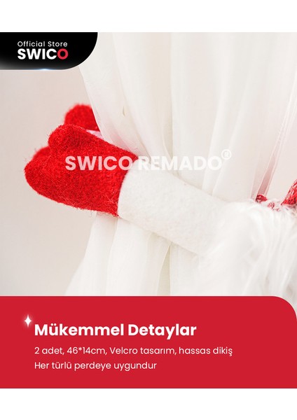 Yaratıcı Noel Perde Tokası 2 Adet (Yurt Dışından)