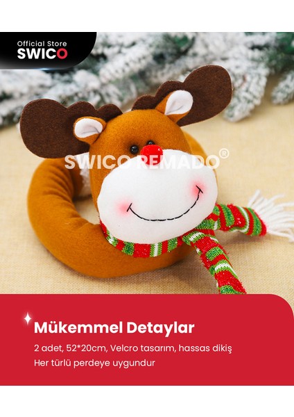 Yaratıcı Noel Perde Tokası 2 Adet (Yurt Dışından)